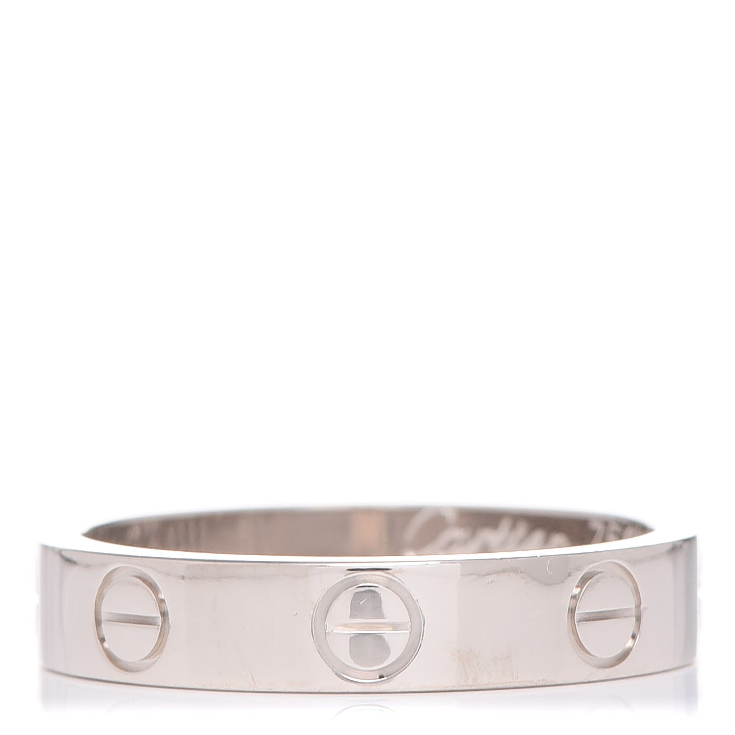 Cartier 18K White Gold 3.5mm LOVE Wedding Band Ring 49 4.75 1 of 5
