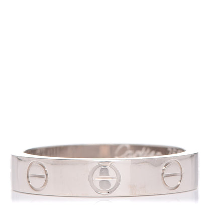Cartier 18K White Gold 3.5mm LOVE Wedding Band Ring 49 4.75 1 of 5