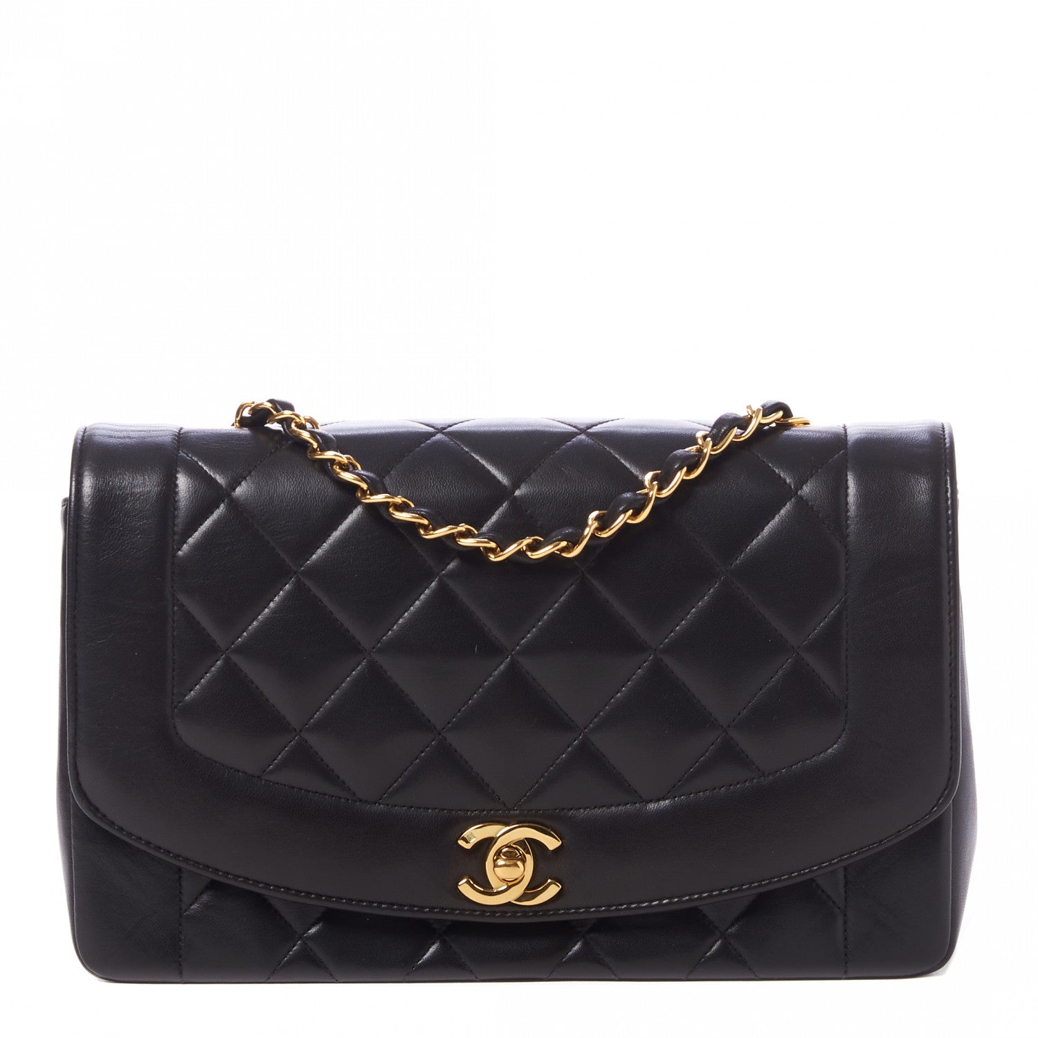 Chanel Lambskin Quilted Medium Single Flap Black 1 of 9