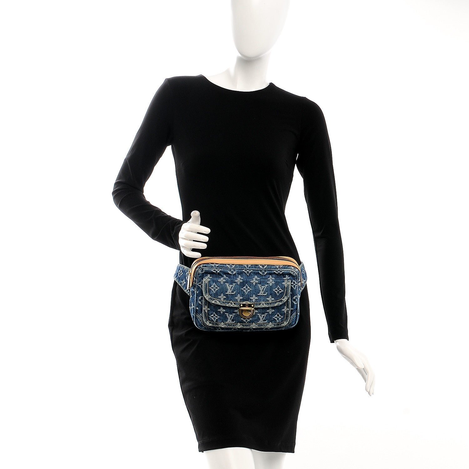 Louis Vuitton Monogram Denim Bum Bag Blue 2 of 7