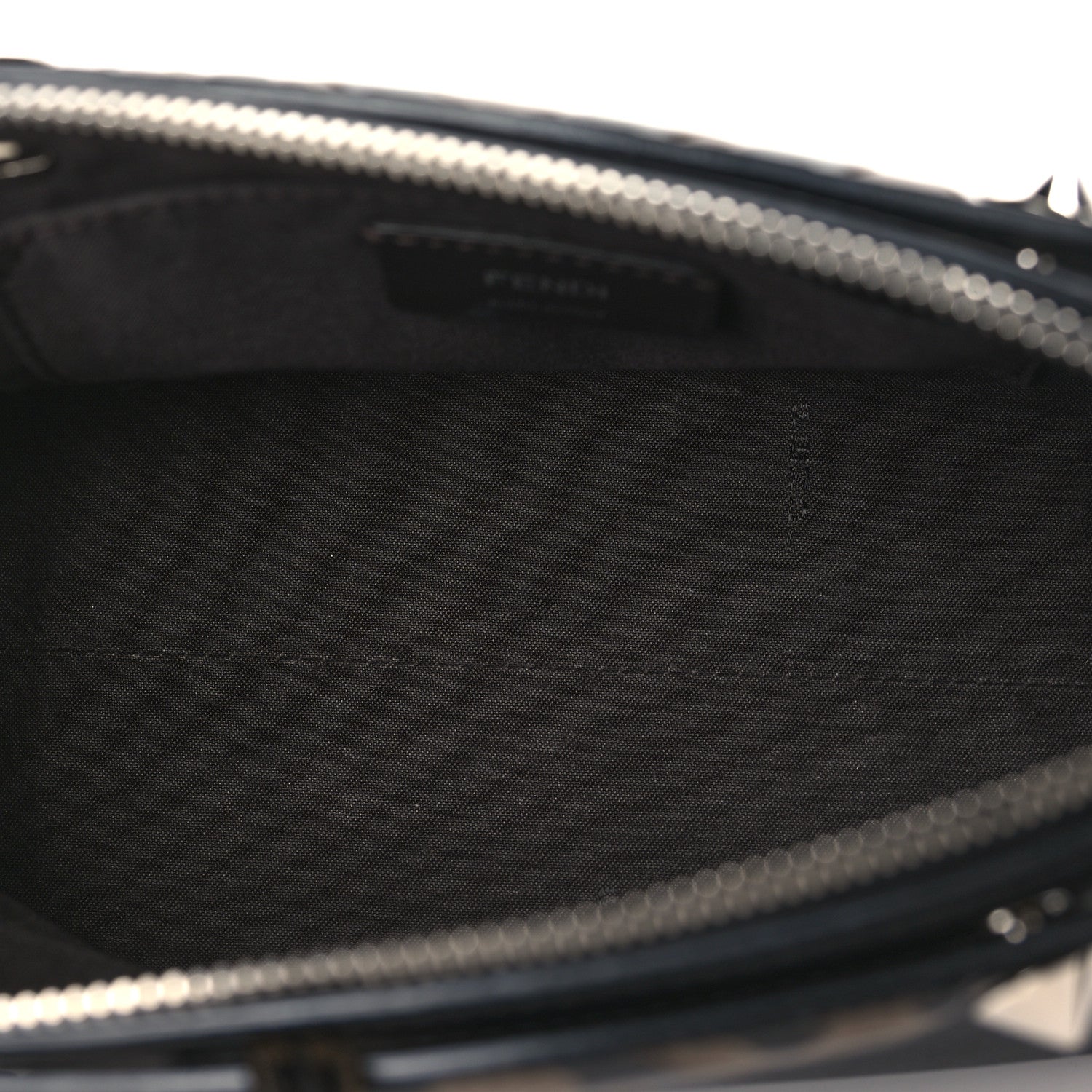 Fendi Vitello Dolce Bi-Color FF 1974 Embossed Mini By The Way Boston Bag Black Maya 5 of 9