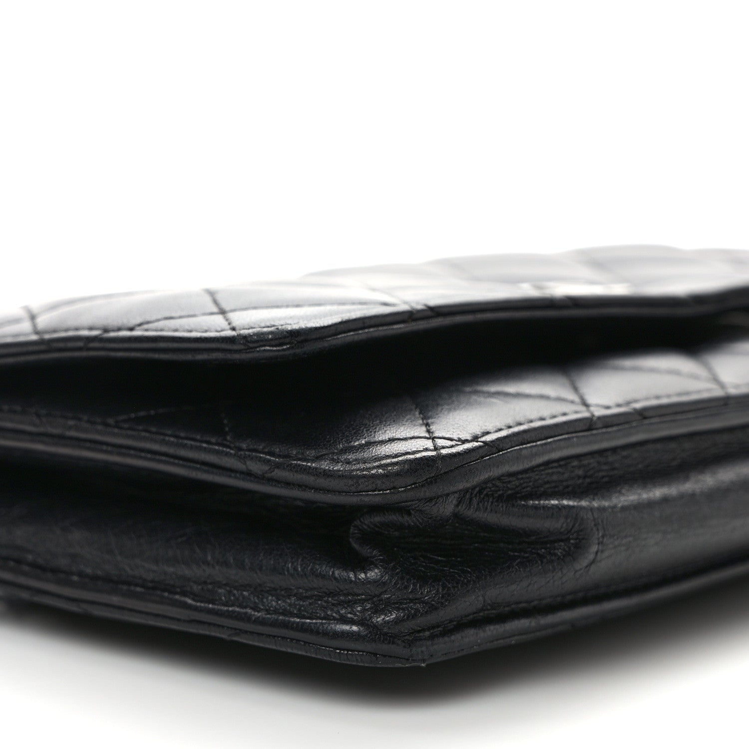 Chanel Lambskin Quilted Wallet On Chain WOC Black 9 of 14