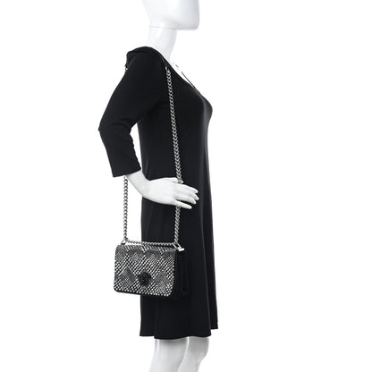 Versace Suede Crystal Medusa Sultan Evening Bag Black 2 of 10