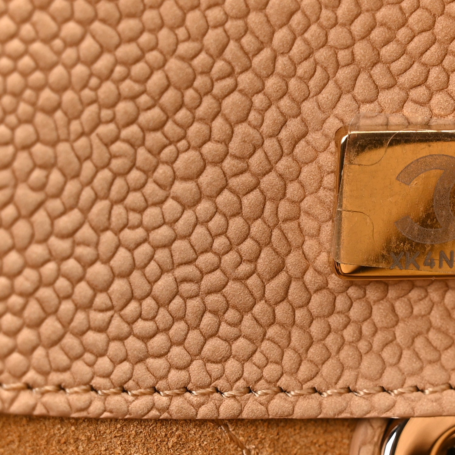 Chanel Grained Nubuck Calfskin Quilted Maxi Shopping Bag Beige 8 of 11