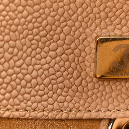 Chanel Grained Nubuck Calfskin Quilted Maxi Shopping Bag Beige 8 of 11