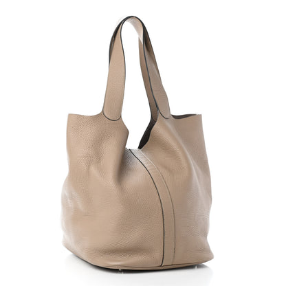 Hermes Taurillon Clemence Picotin Lock TGM Gris Tourterelle 2 of 4