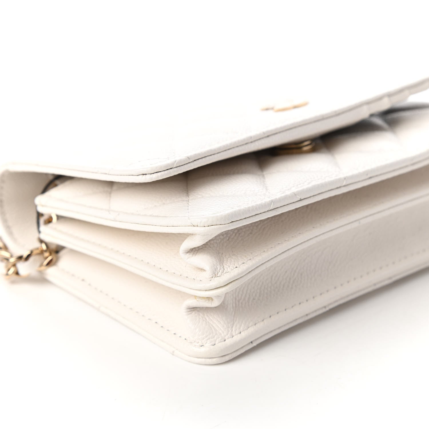 Chanel Caviar Quilted Mini Wallet On Chain WOC White 6 of 11