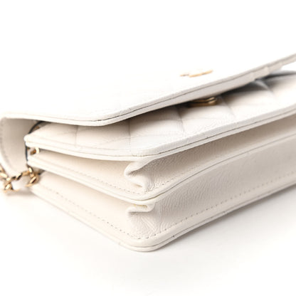 Chanel Caviar Quilted Mini Wallet On Chain WOC White 6 of 11