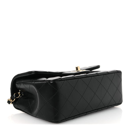 Chanel Lambskin Quilted Mini Rectangular Flap Black 4 of 12