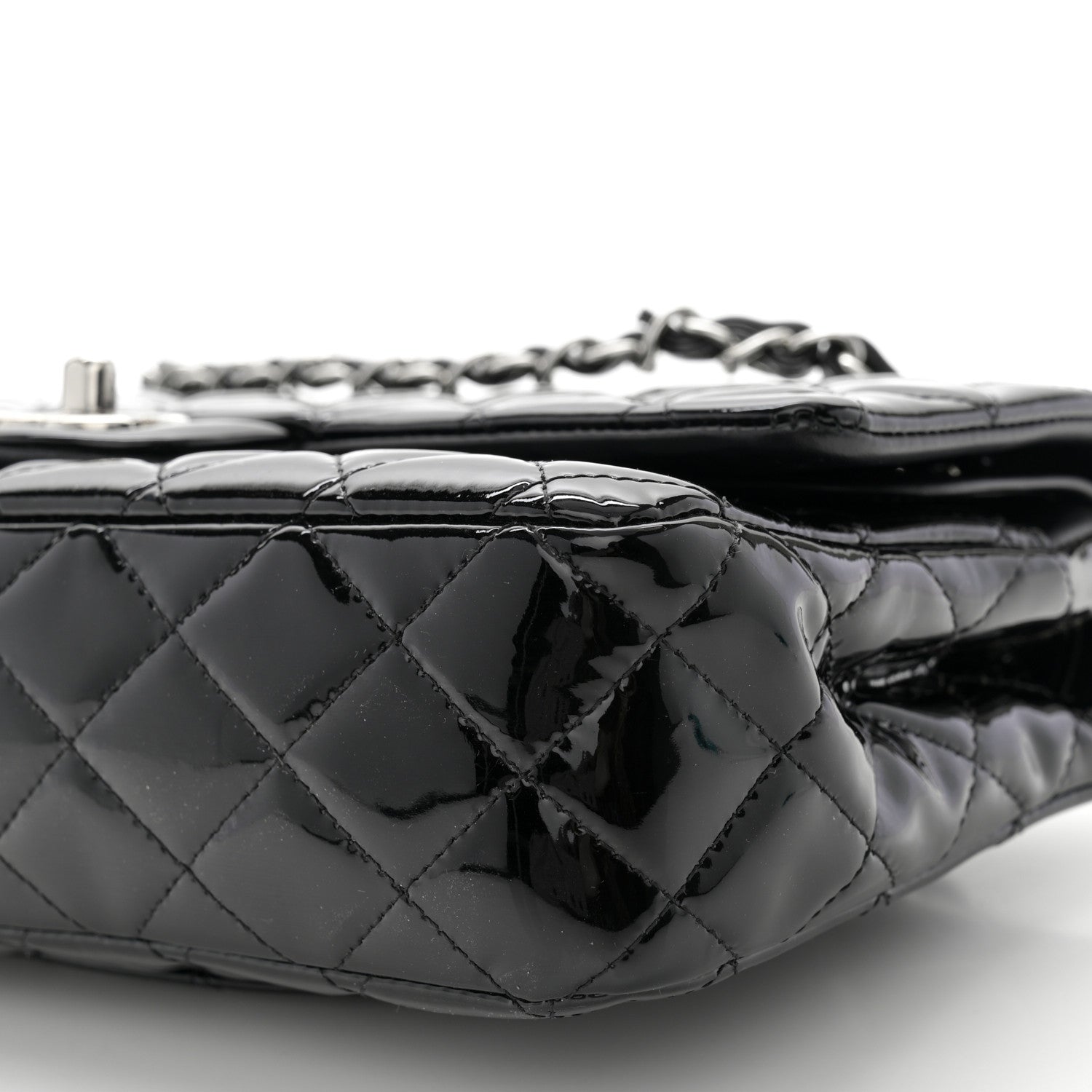 Chanel Patent Quilted Medium Double Flap Black 9 of 9