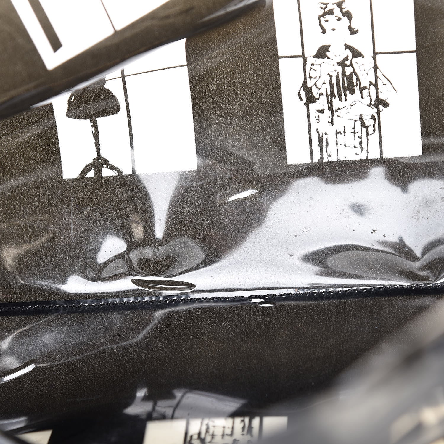 Chanel Vinyl Coco Window Tote Black 9 of 18