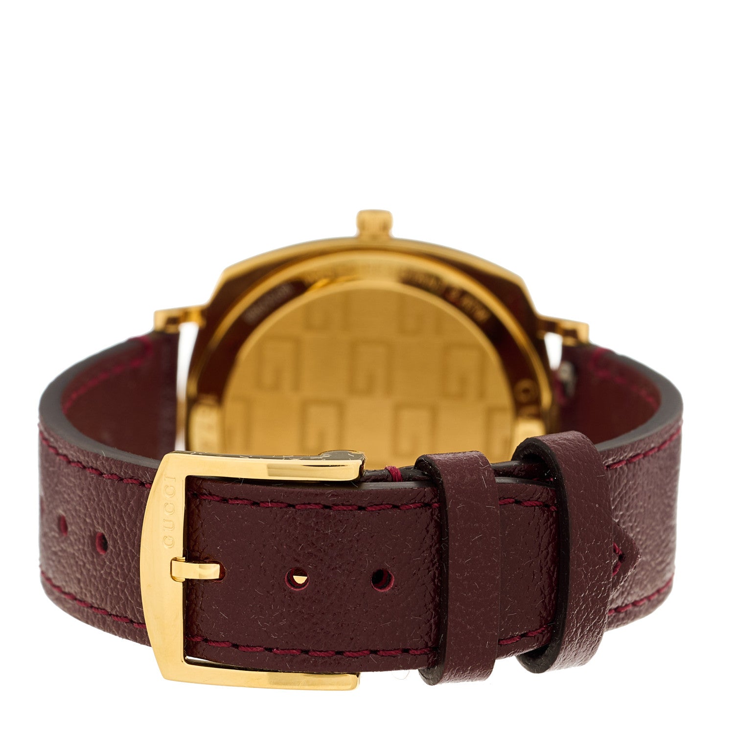 Gucci Stainless Steel Alligator 35mm Grip Quartz Watch Burgundy 3 of 5
