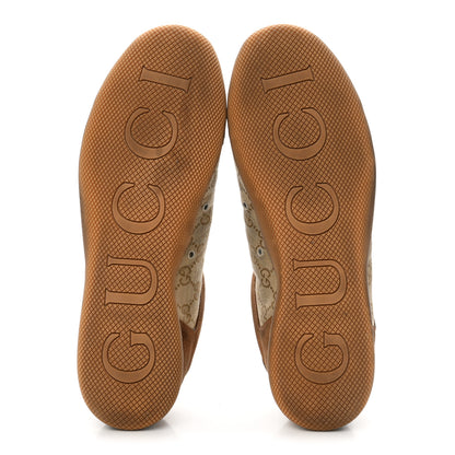 Gucci GG Monogram Suede Web Mens Shift Sneakers 10.5 Beige Brown 6 of 9