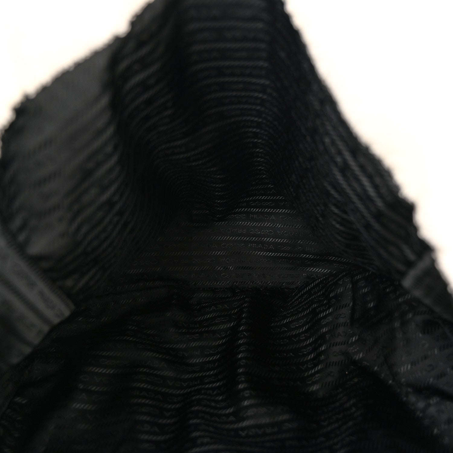 Prada Terry Cloth Tote Bag White Black 5 of 11