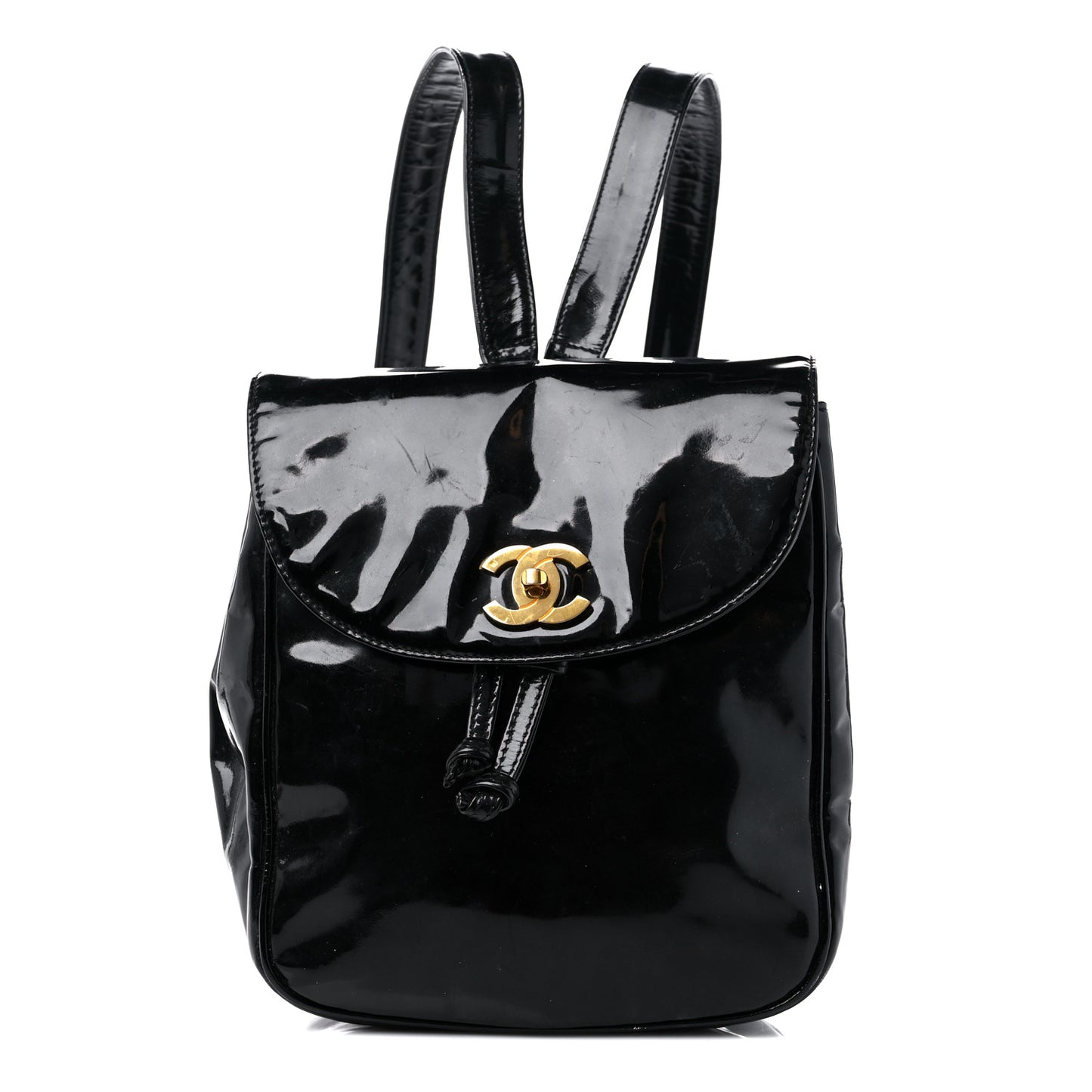 Patent CC Drawstring Backpack Black