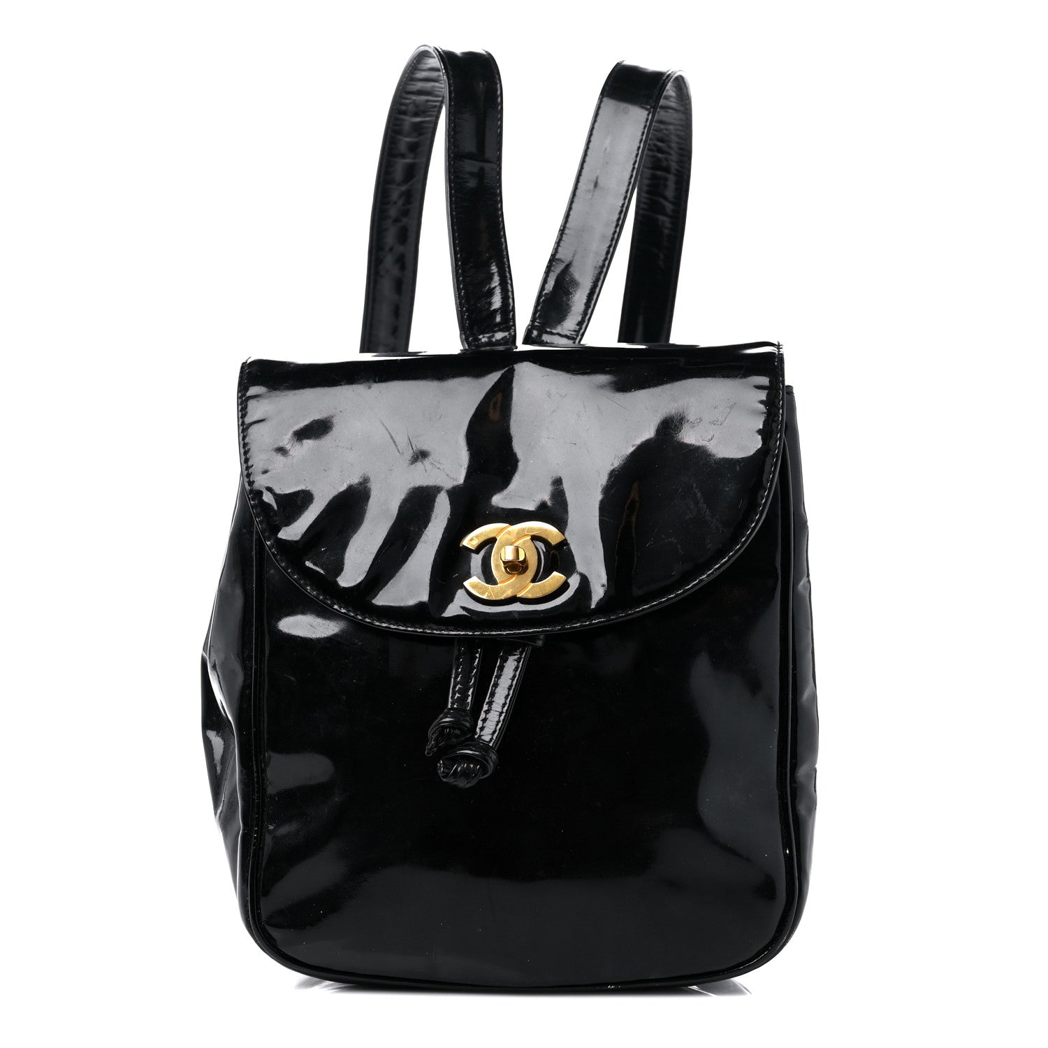 Chanel Patent CC Drawstring Backpack Black 1 of 19
