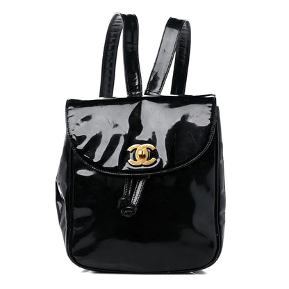 Chanel Patent CC Drawstring Backpack Black 1 of 19