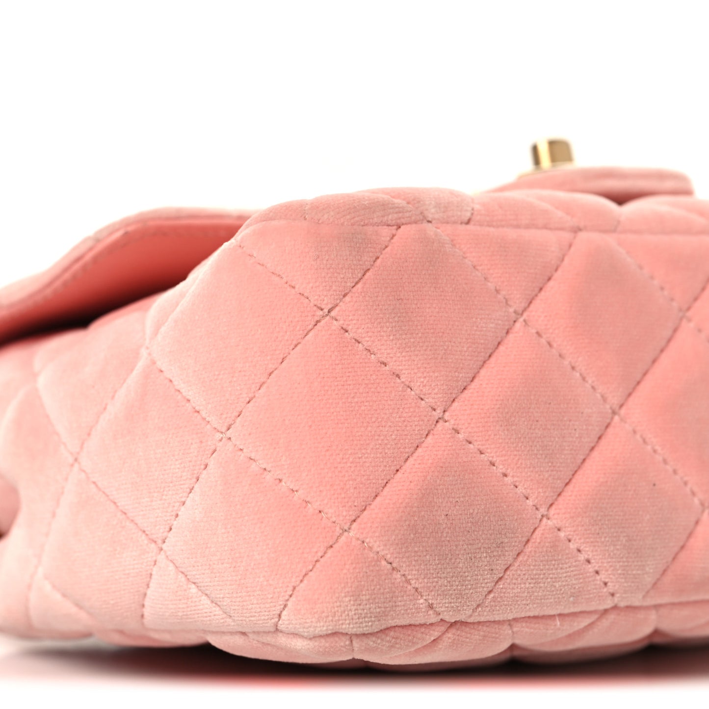 Velvet Enamel Mini Flap Light Pink