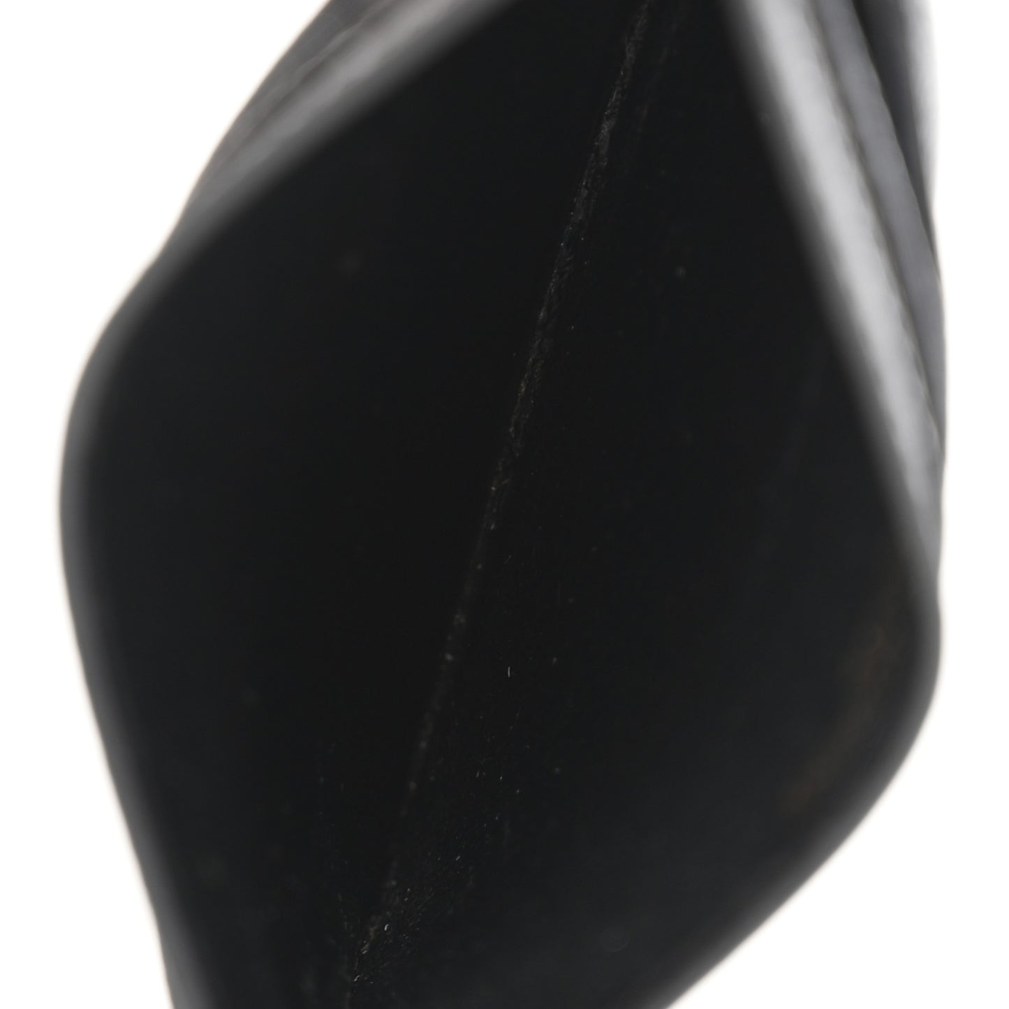 Grain De Poudre Matelasse Chevron Monogram Credit Card Case Black