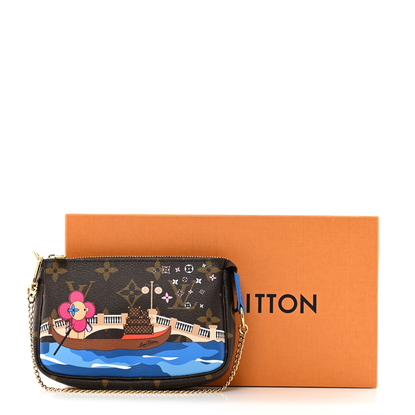 Monogram 2019 Christmas Animation Mini Venice Pochette Accessories Blue