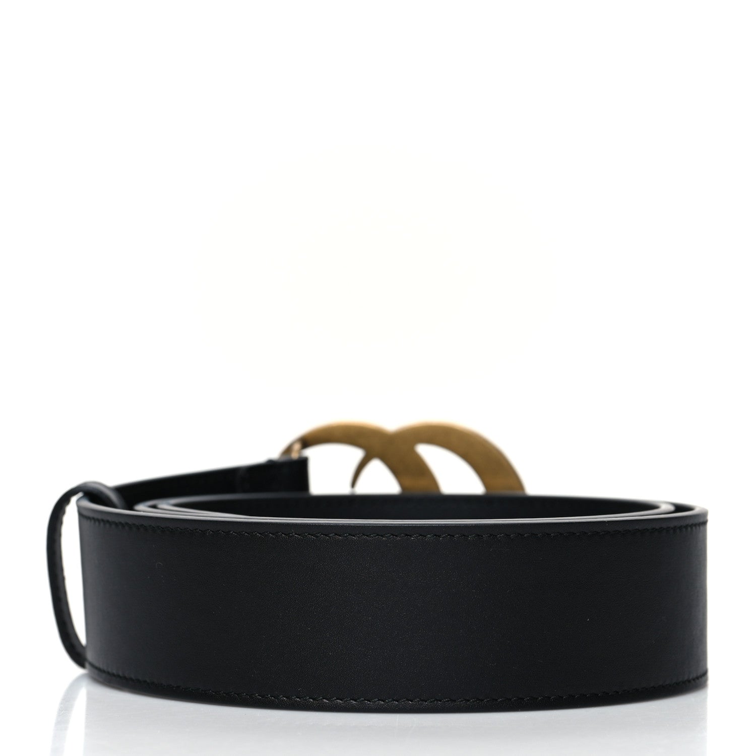 Gucci Moon Calfskin Pearl Double G 40mm Belt 85 34 Black Cream 2 of 5
