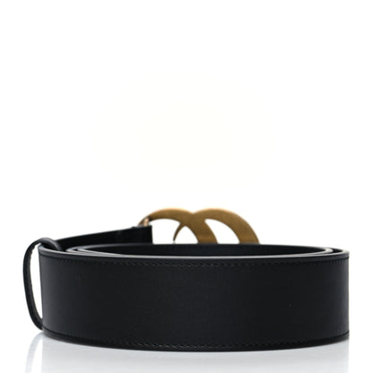 Gucci Moon Calfskin Pearl Double G 40mm Belt 85 34 Black Cream 2 of 5