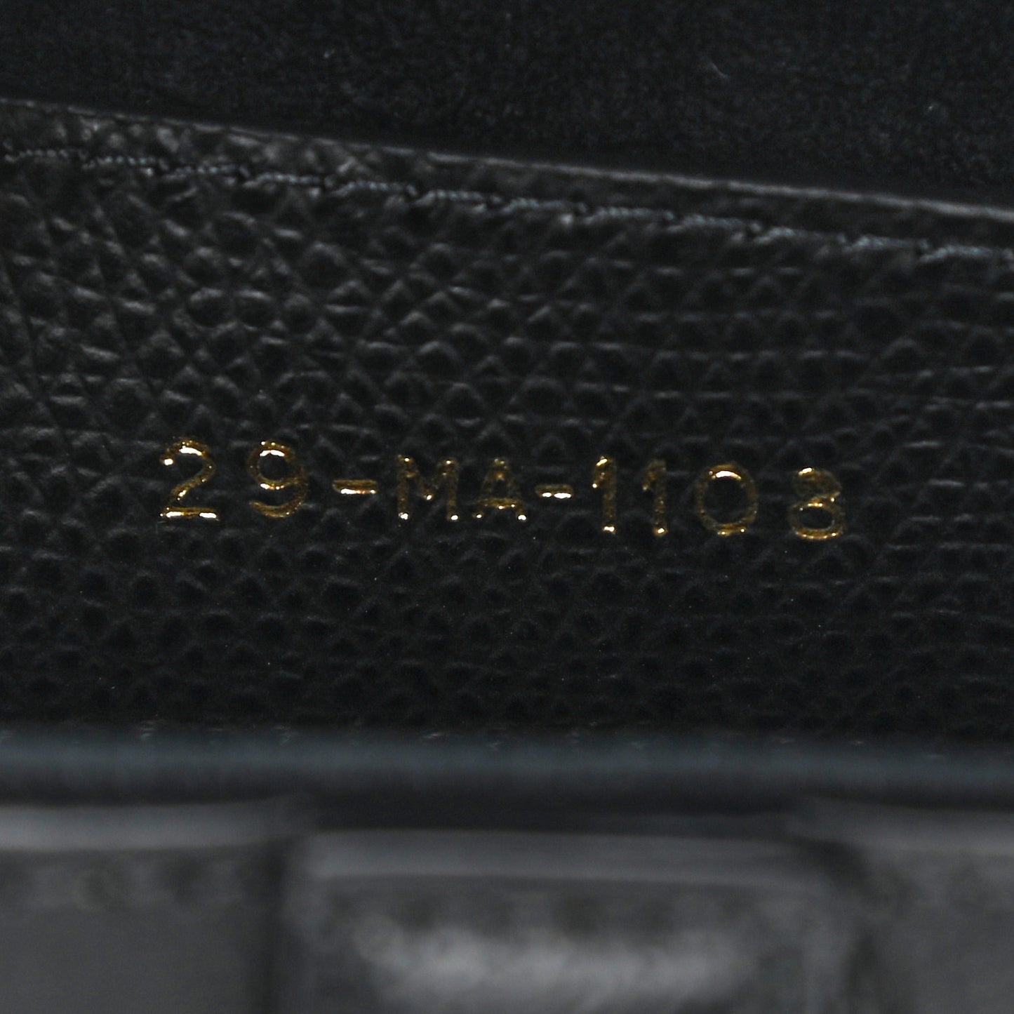 Grained Calfskin Saddle Bag Black