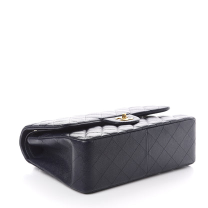 Chanel Caviar Quilted Jumbo Double Flap Navy Blue 3 of 8