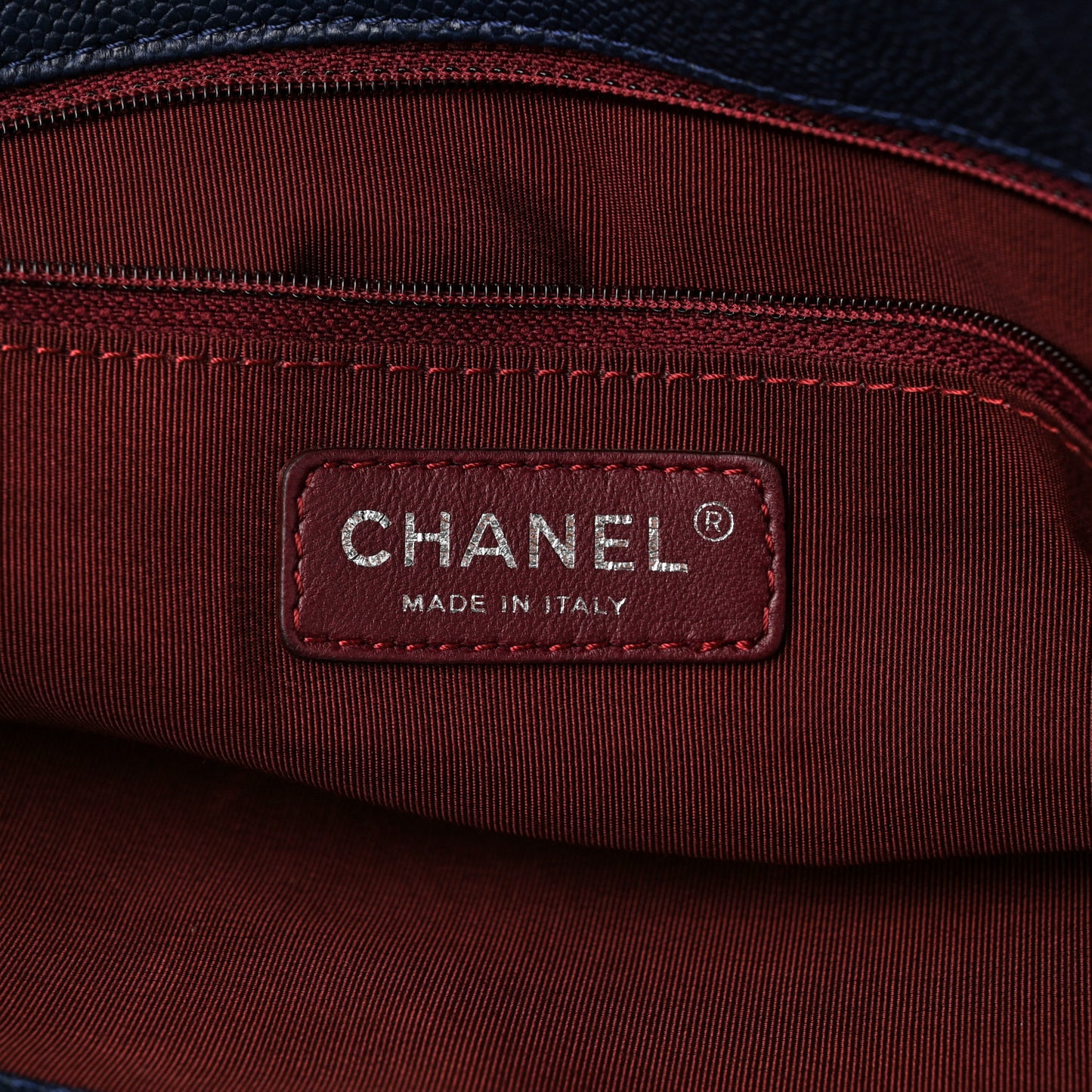 Caviar Quilted French Riviera Tote Blue