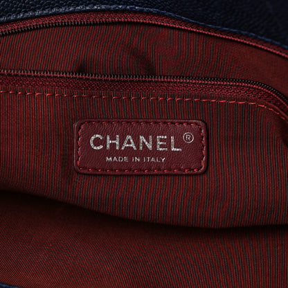 Chanel Caviar Quilted French Riviera Tote Blue 6 of 12