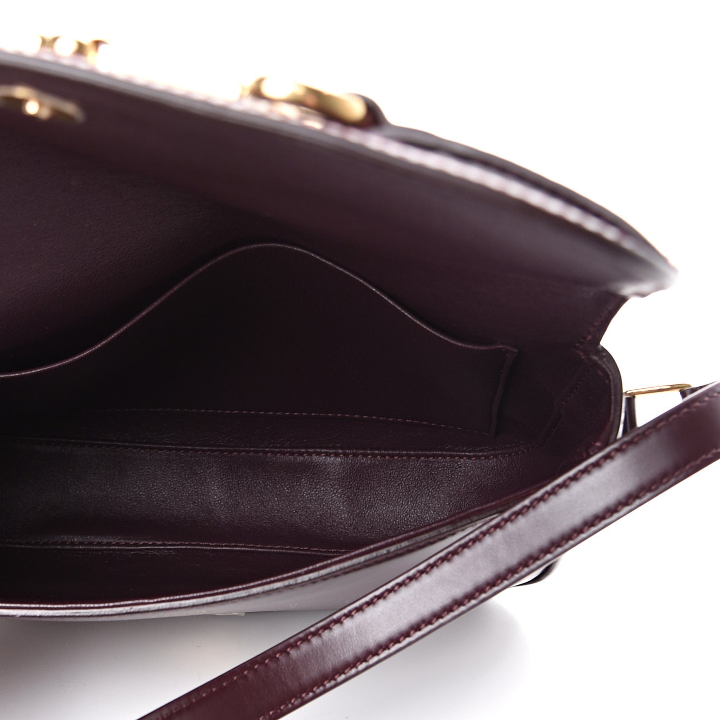 Satinated Calfskin Medium Crecy Bag Burgundy