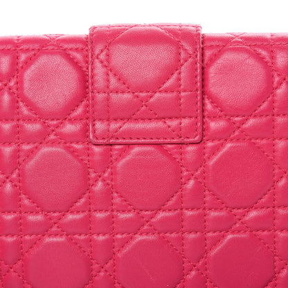 Christian Dior Lambskin Cannage New Lock Pouch Fuchsia 10 of 14