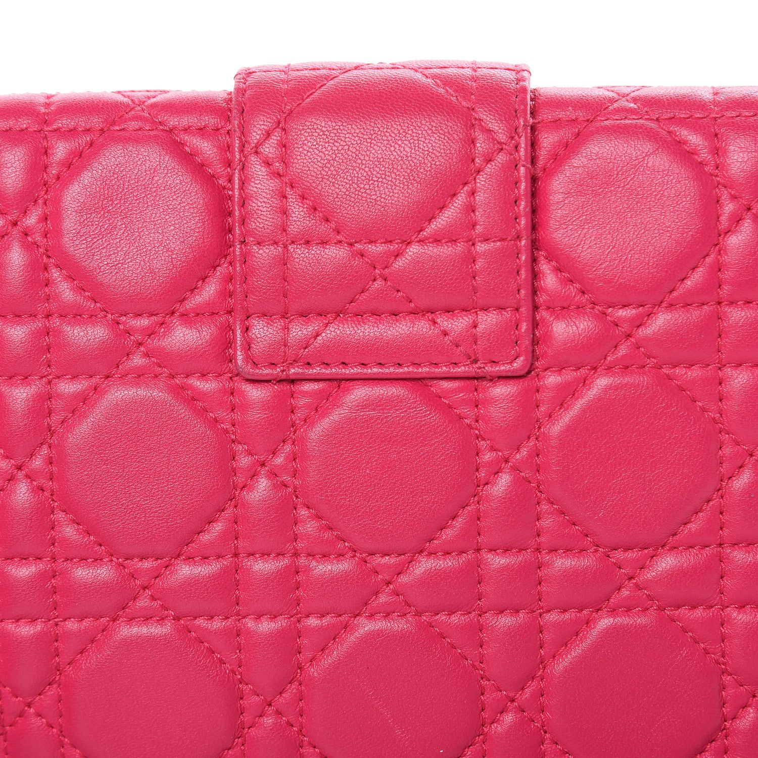 Christian Dior Lambskin Cannage New Lock Pouch Fuchsia 10 of 14