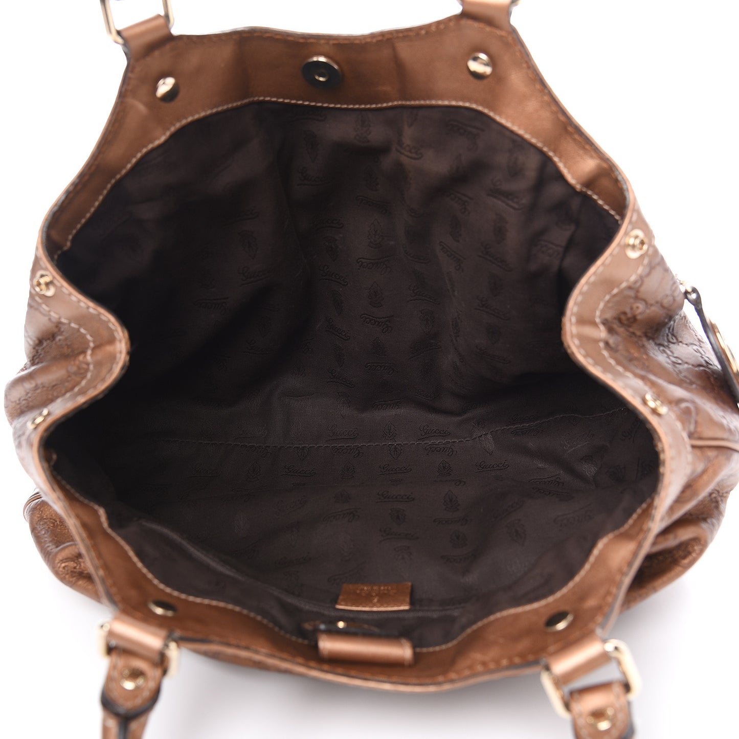 Metallic Guccissima Medium Sukey Tote Bronze