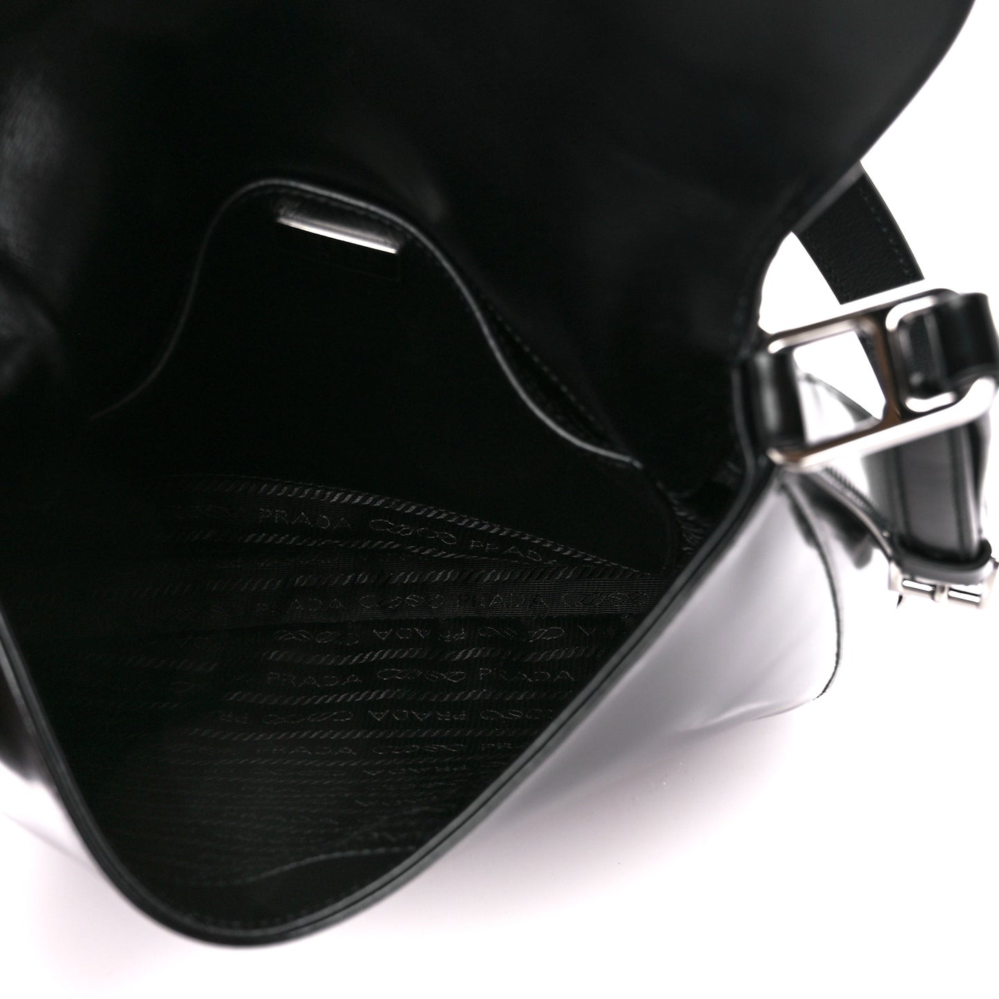 Spazzolato Cleo Flap Adjustable Strap Shoulder Bag Black