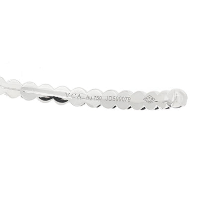 Van Cleef & Arpels 18K White Gold Small Perlee Hoop Earrings 4 of 5