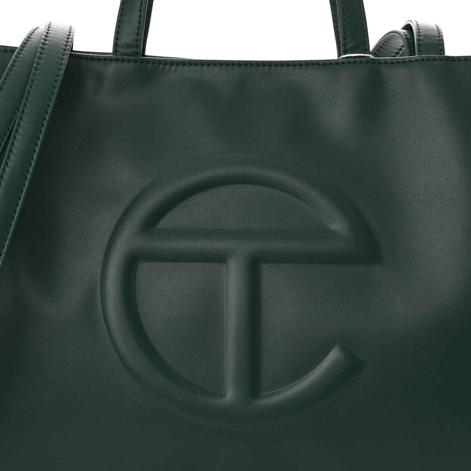Telfar Vegan Leather Medium Shopping Bag Dark Olive 8 of 10
