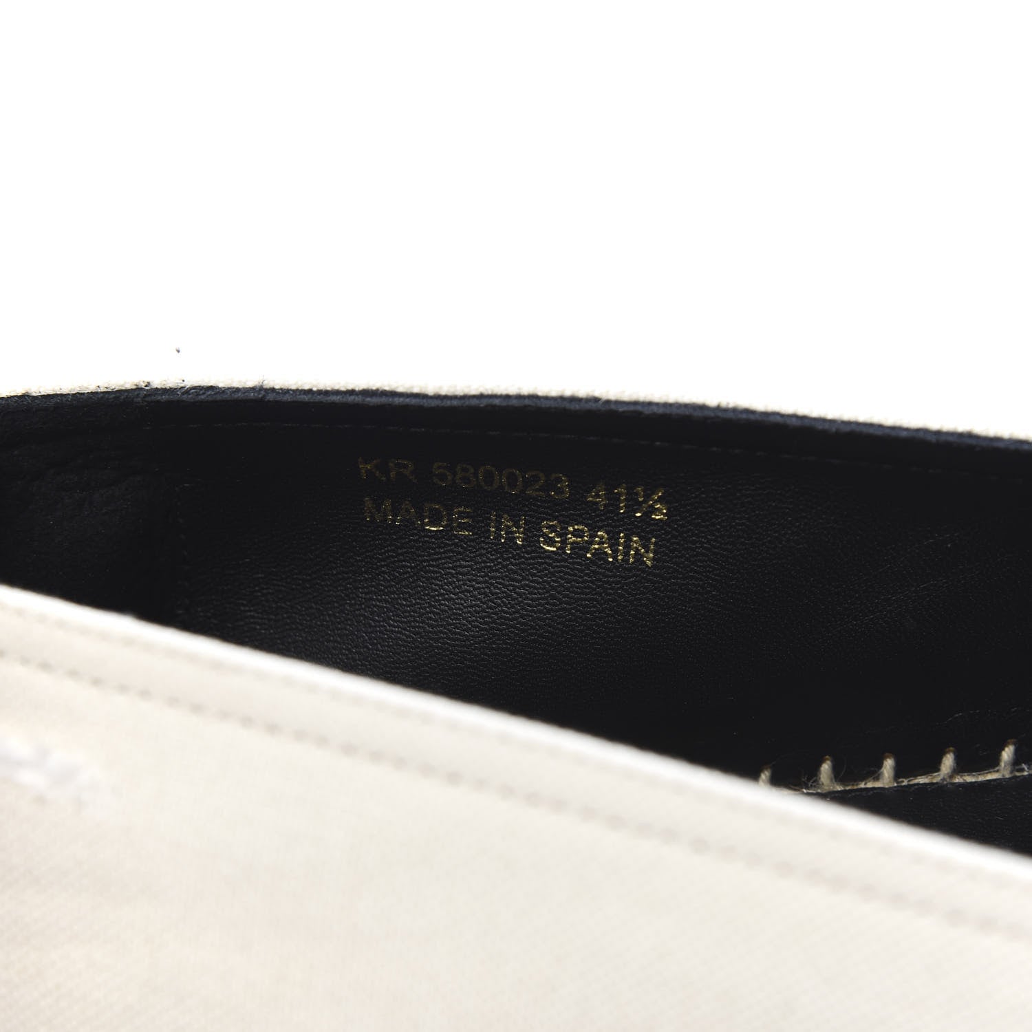Saint Laurent Canvas Nappa Elba Light Logo Embroidered Espadrilles 41.5 Panna 8 of 9