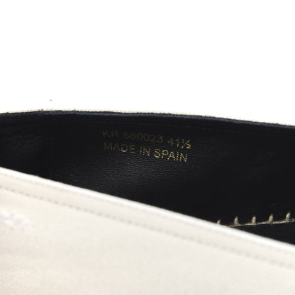 Saint Laurent Canvas Nappa Elba Light Logo Embroidered Espadrilles 41.5 Panna 8 of 9