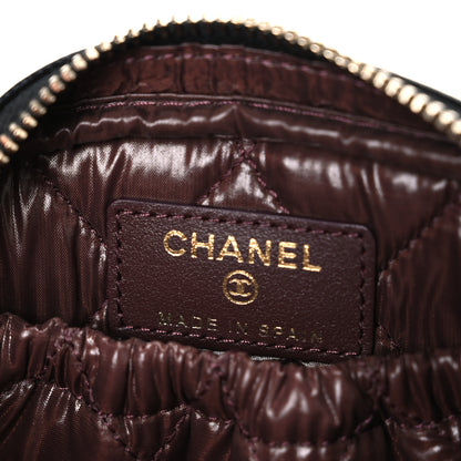 Chanel Caviar Quilted Small Curvy Pouch Cosmetic Case Black 6 of 8