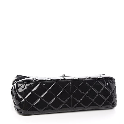Chanel Patent Quilted Jumbo Double Flap Black 4 of 18