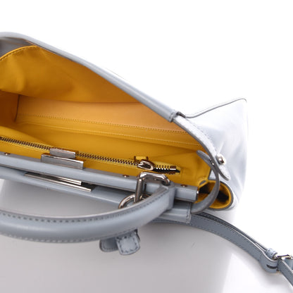 Fendi Vitello Morgan Shiny Nappa Medium Peekaboo Iconic Satchel Polvere Sunflower 6 of 8