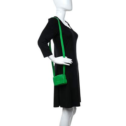 Bottega Veneta Lambskin Maxi Intrecciato Extra Mini Cassette Crossbody Bag Parakeet 2 of 10