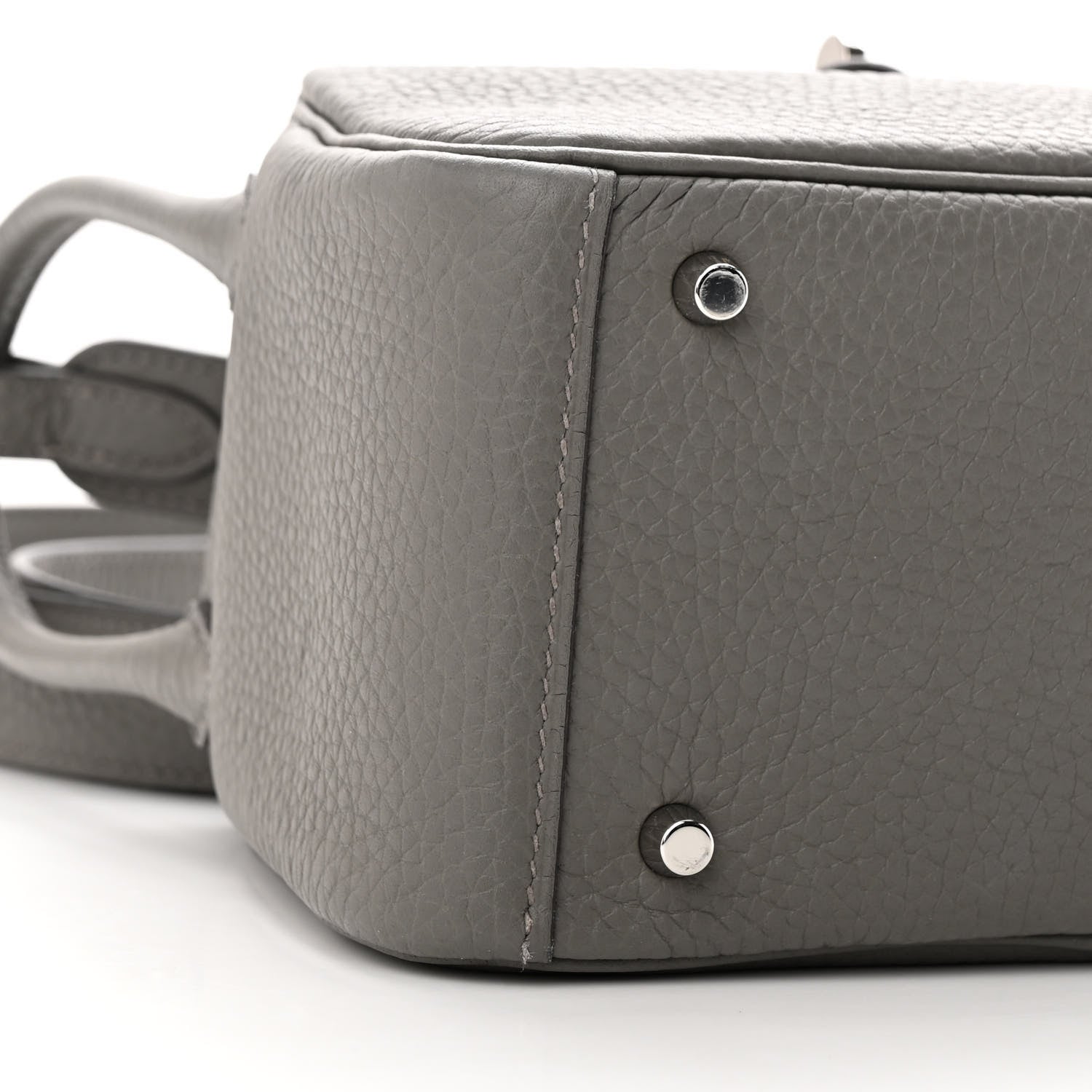 Hermes Taurillon Clemence Mini Lindy 20 Gris Meyer 9 of 10