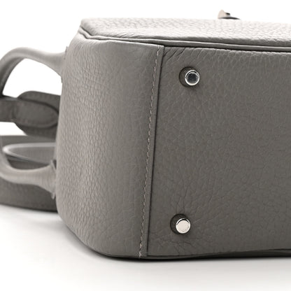 Hermes Taurillon Clemence Mini Lindy 20 Gris Meyer 9 of 10
