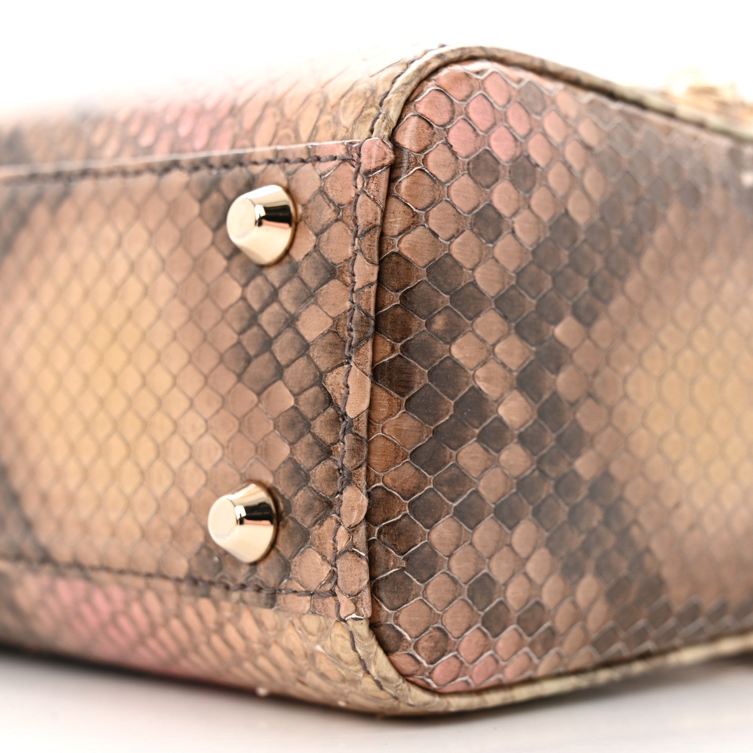 Christian Dior Snakeskin Mini Lady Dior Beige Multicolor 9 of 13