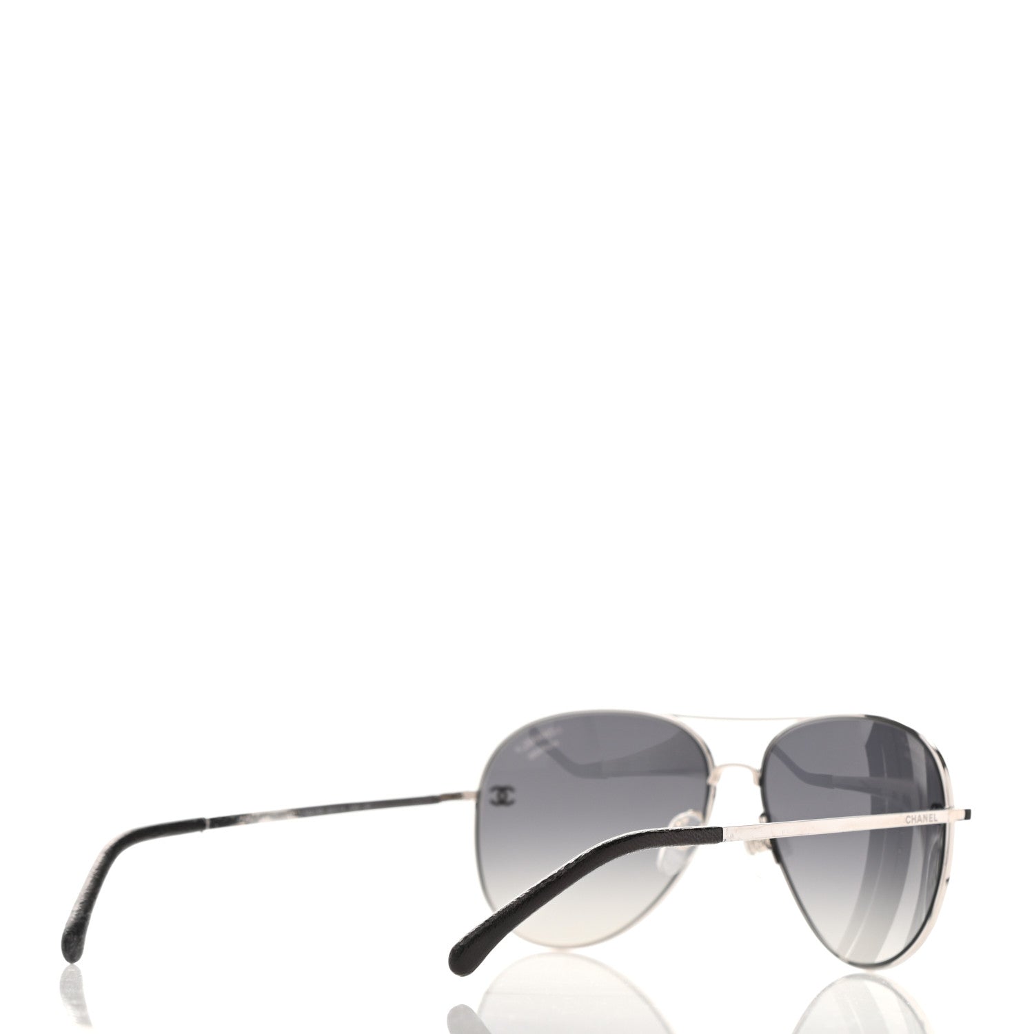 Chanel Aviator CC Sunglasses 4189-T-Q Silver 4 of 9