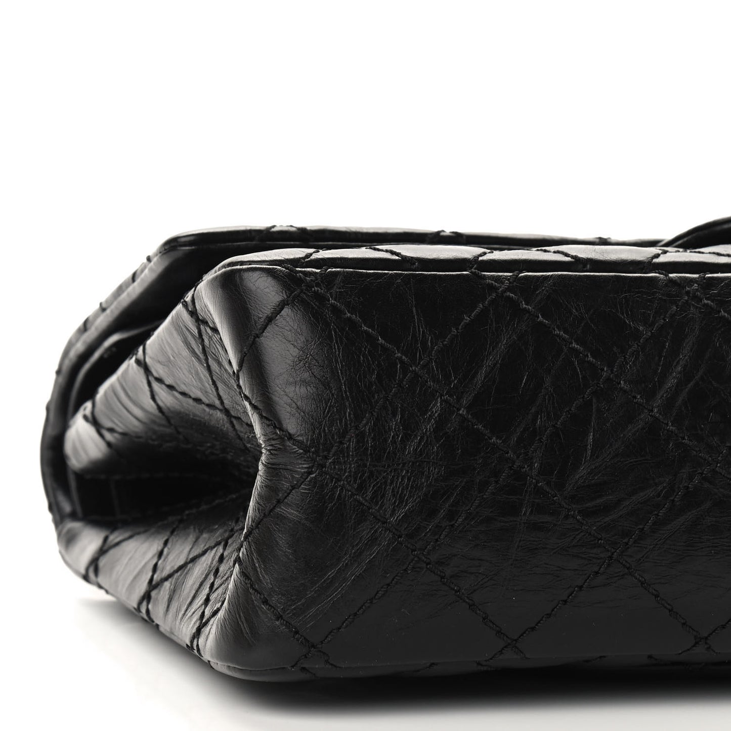 Glazed Calfskin Quilted 2.55 Reissue 226 Flap So Black