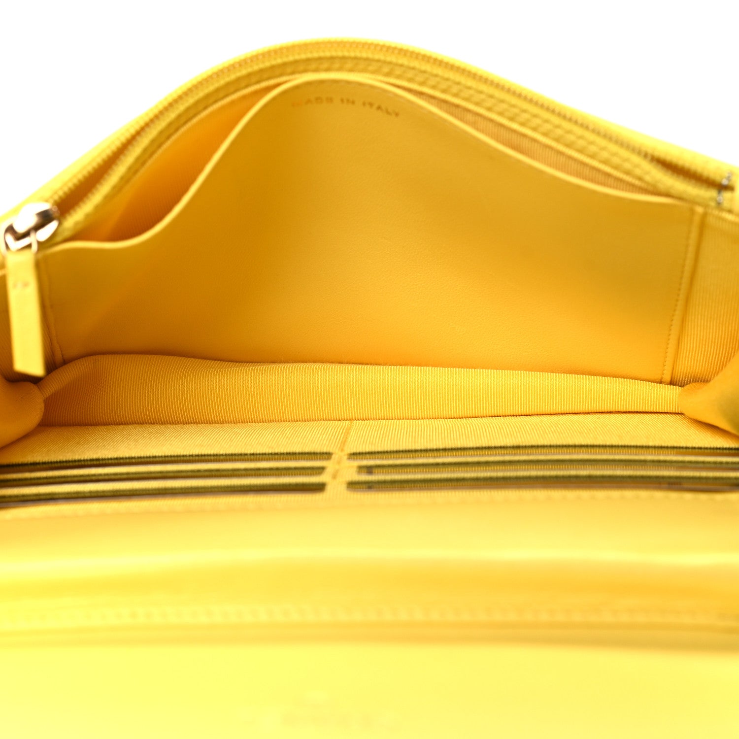 Chanel Lambskin Quilted Wallet on Chain WOC Yellow 5 of 13