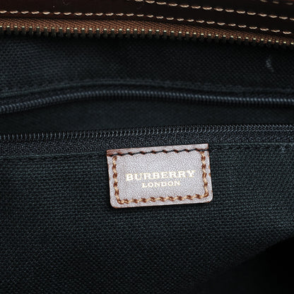 Burberry Haymarket Check Tote Brown 6 of 8